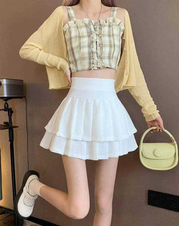 ＊韓国＊［COZING］Angel layerd skirt 001_Gray_52074894-647a-4d7f-