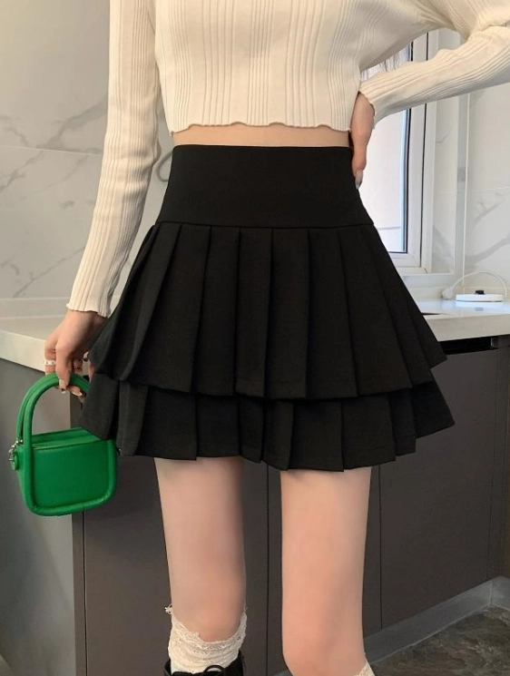White Layered Mini Skirt | Haseul - Loona - Fashion Chingu