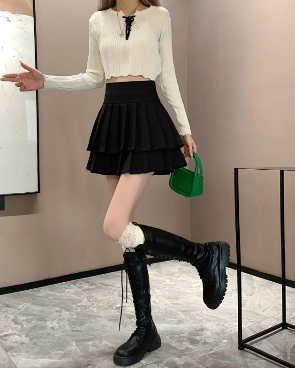 White Layered Mini Skirt | Haseul - Loona - Fashion Chingu