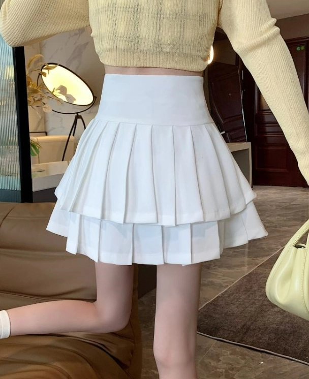 White Layered Mini Skirt | Haseul - Loona - Fashion Chingu