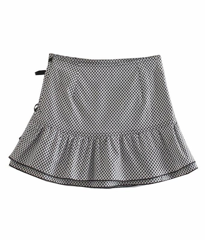 Black and White Bow Plaid Mini Skirt | J - STAYC - Fashion