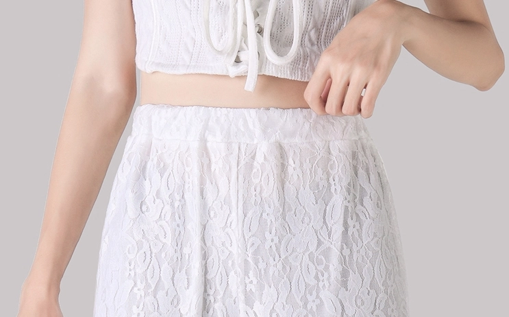 White Lace Summer Pants | Nayeon - Twice - Fashion Chingu