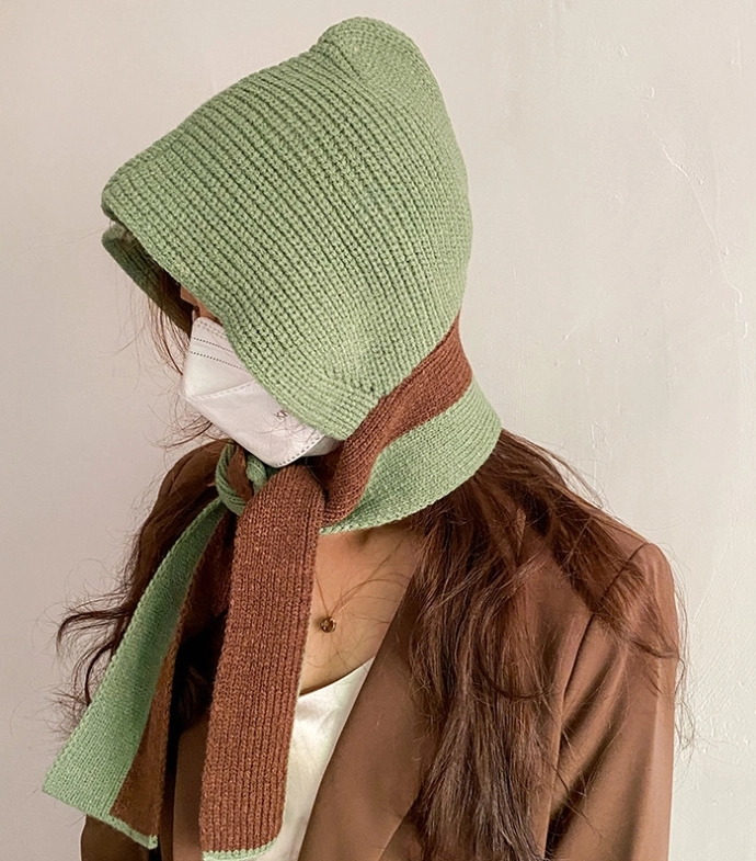 Grey Knitted Scarf Hat | Yujin - IVE - Fashion Chingu