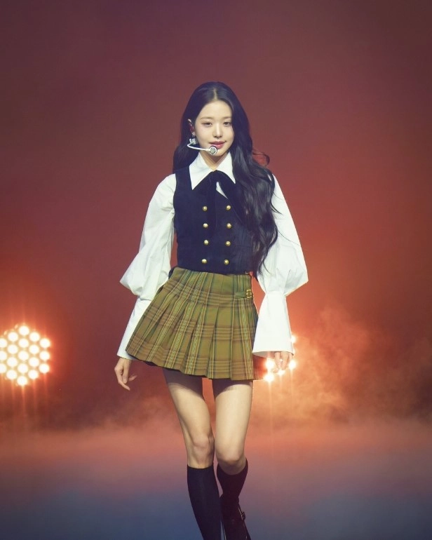 【WOOHWA】DOUBLE MIXED CHECK SKIRT Brown Plaid Pleated Skirt With Double Belt Slots | Wendy