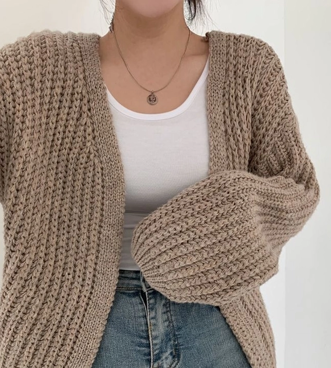 Creamy White Cozy Knitted Cardigan | Eunha - VIVIZ - Fashion