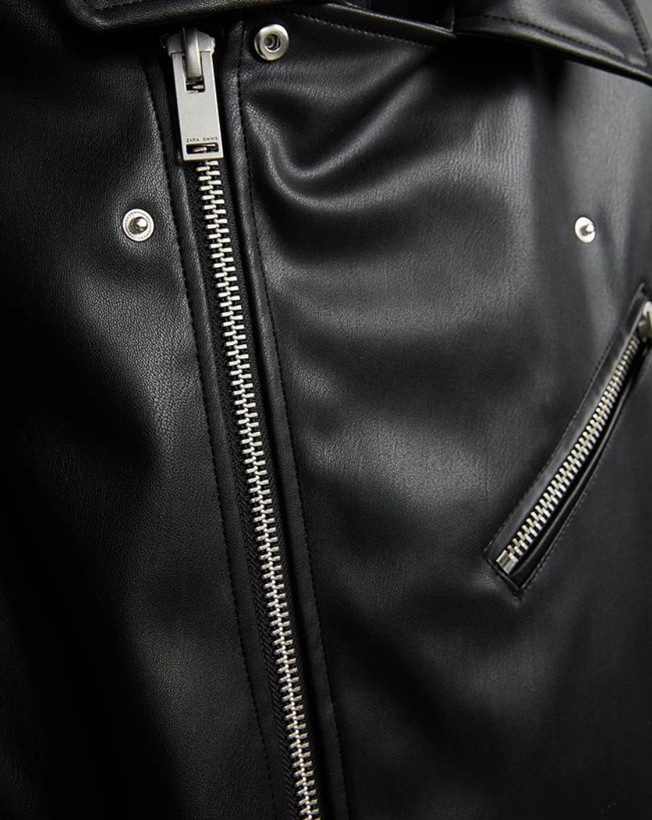 Black Oblique Zipper Punk Jacket | Jungkook - BTS - Fashion