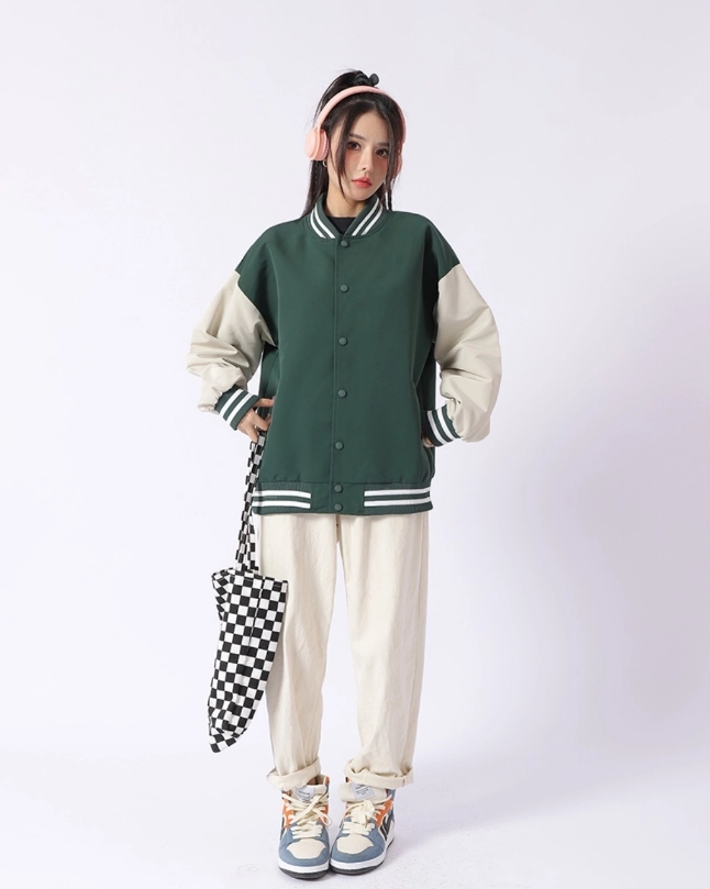 Green Oversized Varsity Jacket | Dino - Seventeen - Fashion