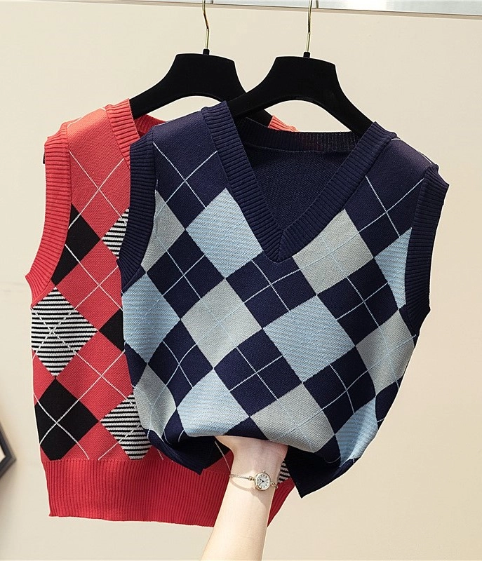 ★2022SS新作★LMC★CREST DIAMOND KNIT VEST LMC CREST DIAMOND KNIT VEST black - LMC | 엘엠씨