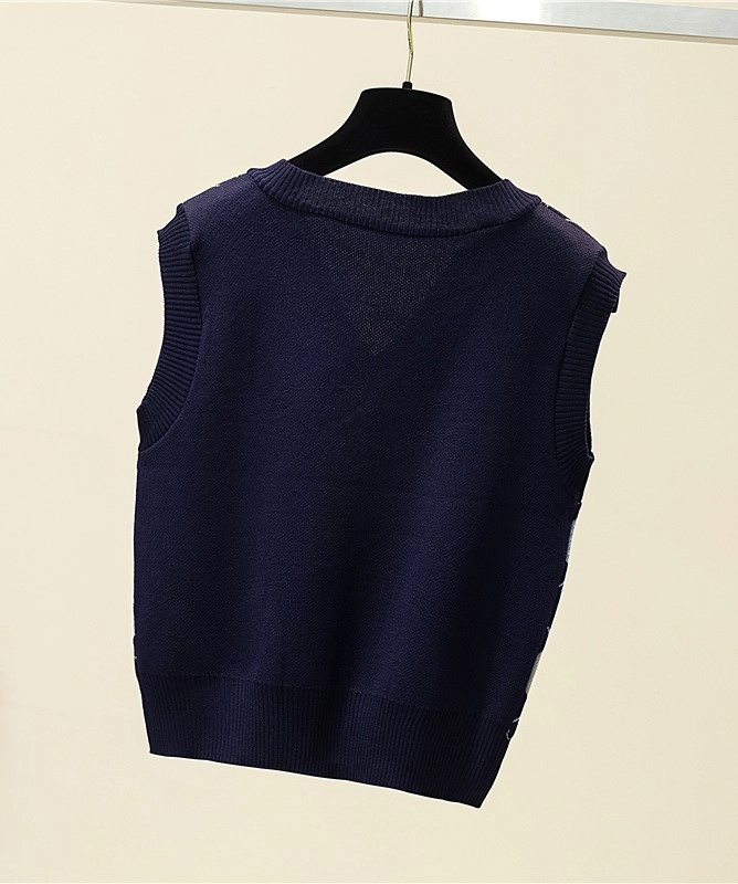 ★2022SS新作★LMC★CREST DIAMOND KNIT VEST LMC CREST DIAMOND KNIT VEST black - LMC | 엘엠씨
