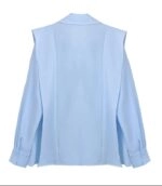 ★SETUP-EXE★CHIFFON FRILL SLEEVELESS/BABY BLUE★韓国送料込 setup.exe | CHIFFON FRILL SLEEVELESS