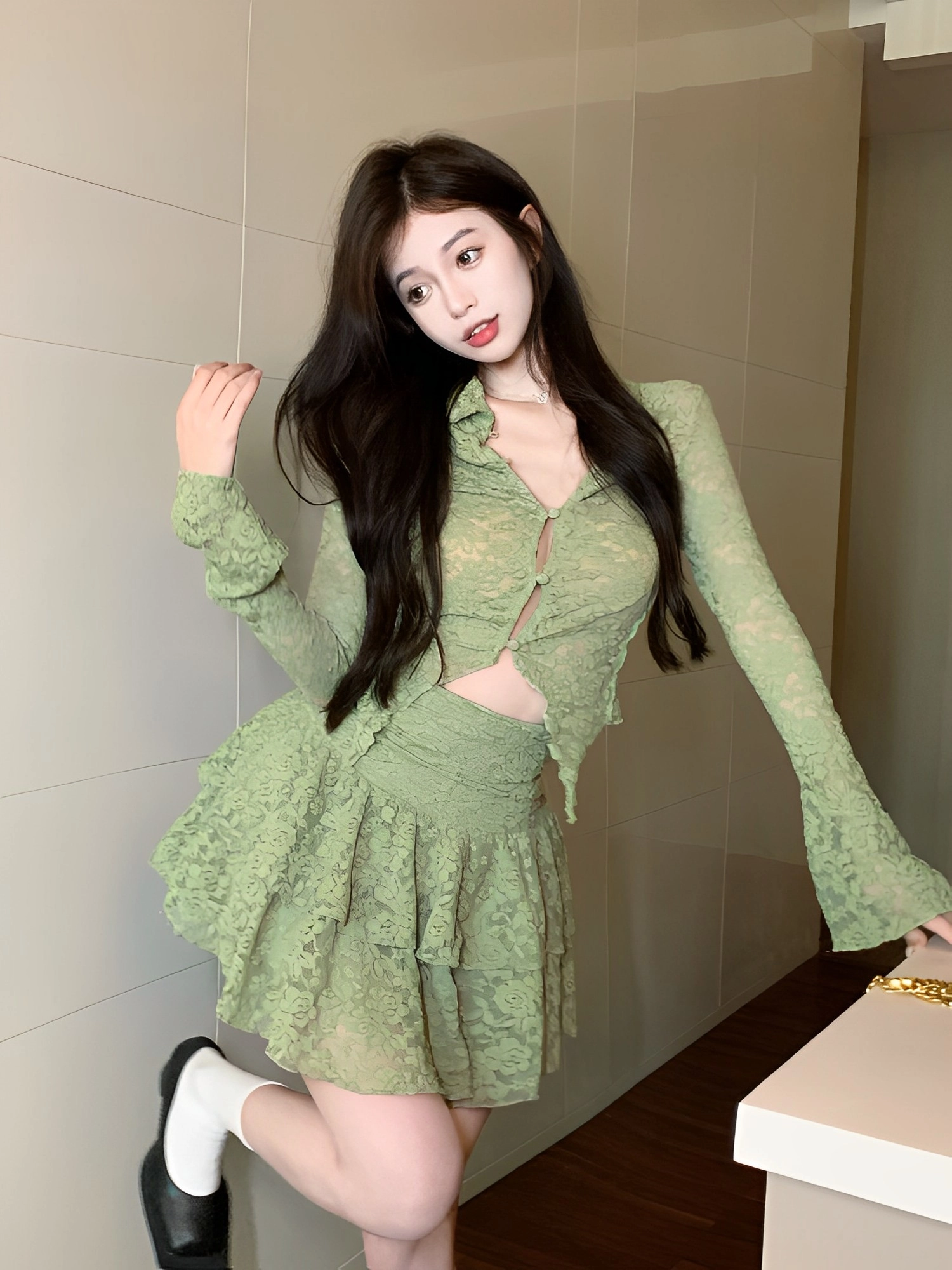 【mnem】Lily Lace Wrap Skirt Lily Wrap Skirt Sewing Pattern (PDF) - Designer Stitch