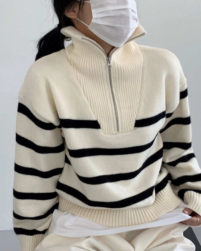NKNIT ンニット　stripe knit towel hoodie NKNIT ンニットstripe knit towel hoodie