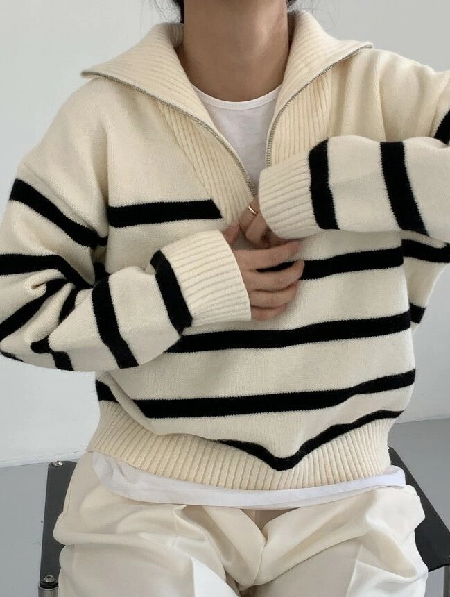 ★2022FW新作★YESEYESEE★Velour Half-zip ☆2022FW新作☆YESEYESEE☆Velour Half-zip (YESEYESEE