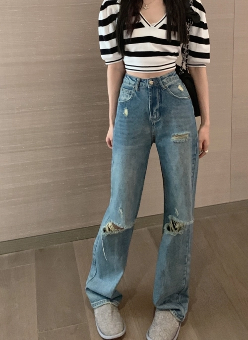 Blue Stripe Jeans | Winter - Aespa - Fashion Chingu