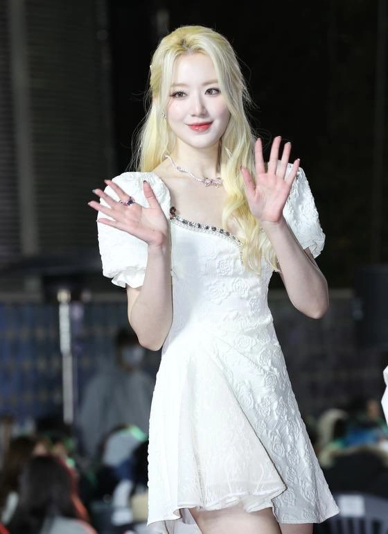 White Flower Patterned Jacquard Dress | Shuhua - (G)I-DLE