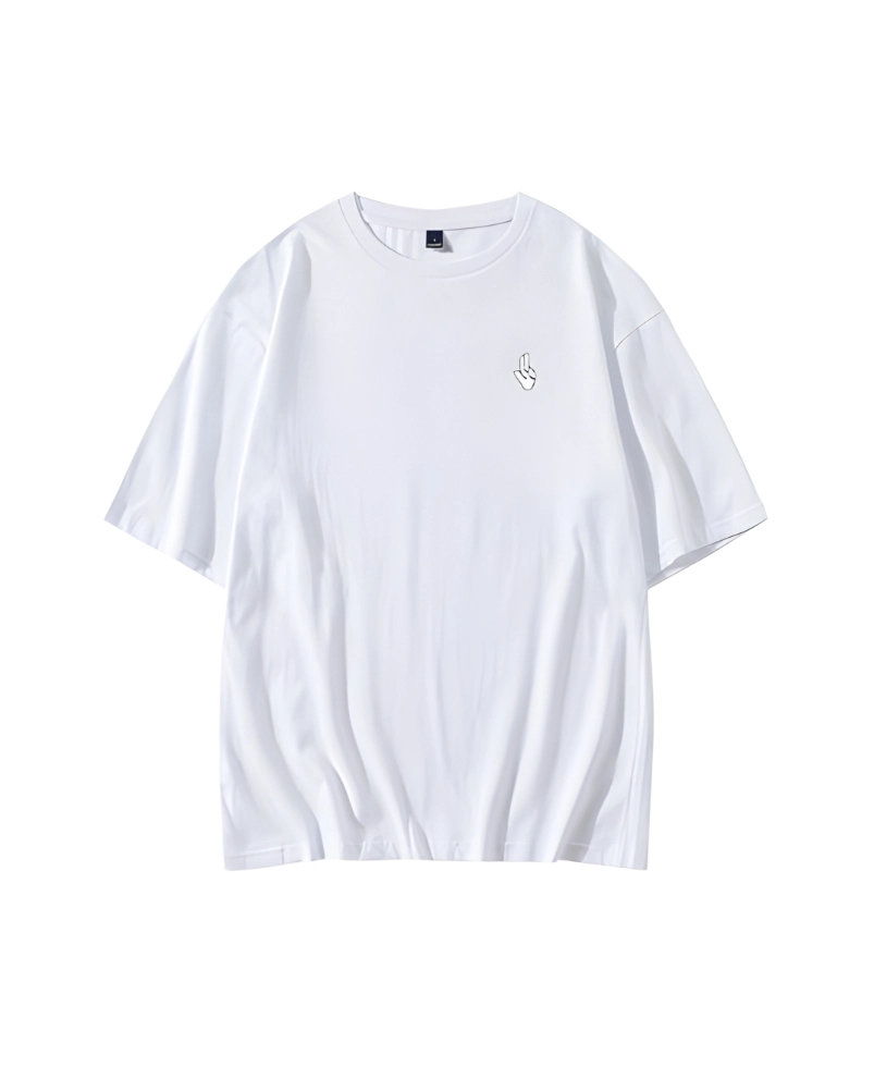 White Hand Gun Print T-Shirt | Suga - BTS - Fashion Chingu