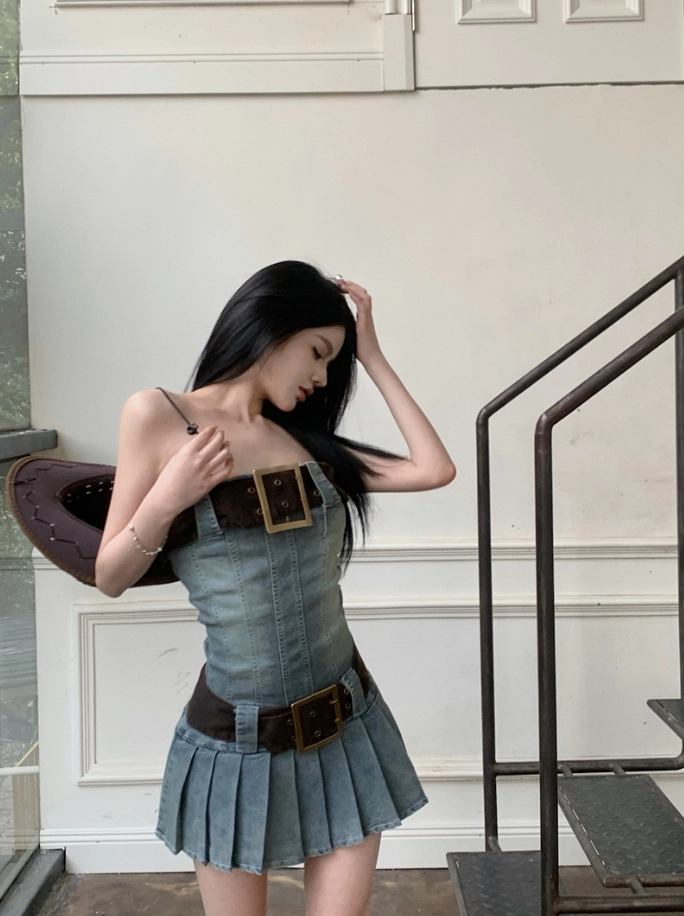 ワンピース Herlipto Signs of Belted Dress denim Her lip to on X: 