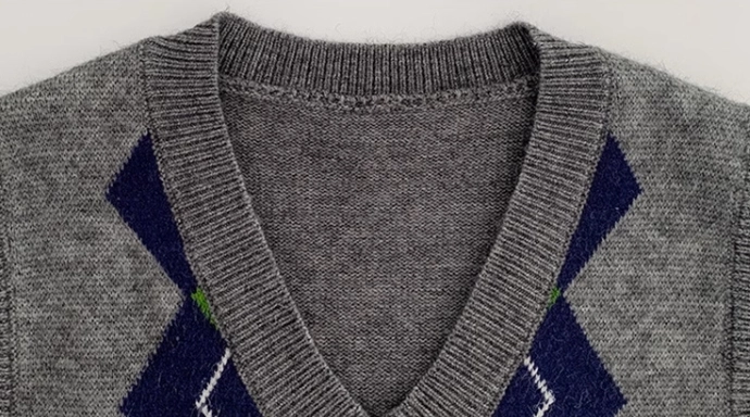 Grey Argyle Knit Vest | Jake - Enhypen - Fashion Chingu
