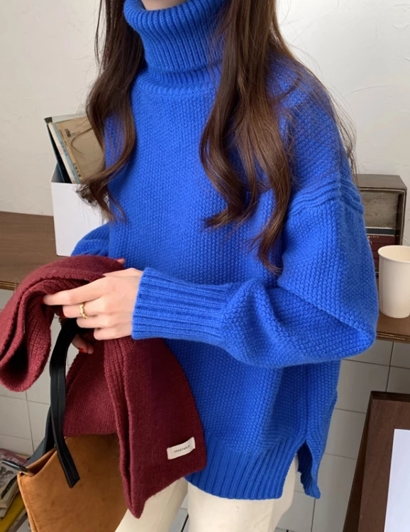 Royal Blue Turtleneck Sweater | Jungkook - BTS - Fashion Chingu