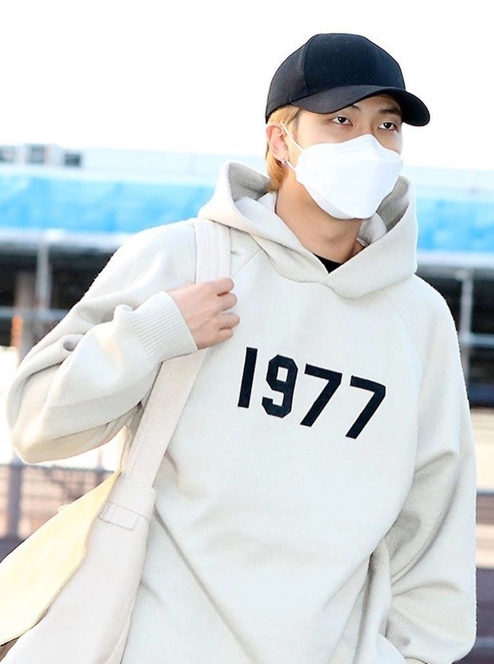 Beige 1977 Hoodie RM BTS Fashion Chingu