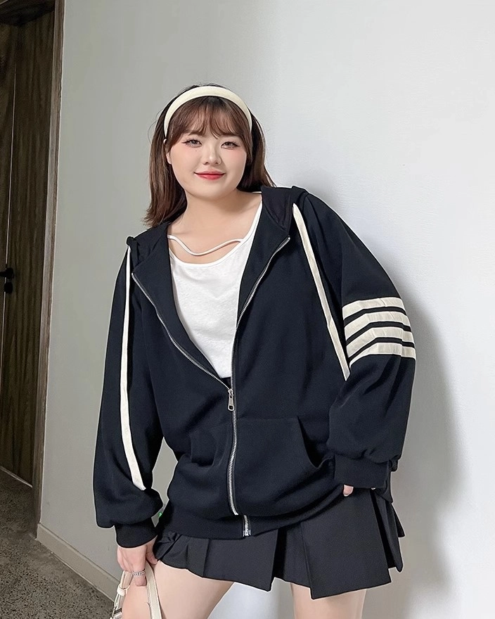 Black Banded Sleeves Hooded Jacket | Lee Su Ho - True Beauty