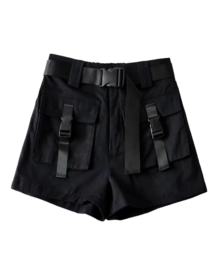 Black Buckle Shorts | Heejin - Loona - Fashion Chingu