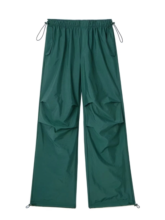 【BAON】Cherin String Parachute Banding Pants Chain Reaction Bontage Cargo Parachute Pants Unique and Relaxed
