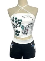 Black Sequin Embellished Low Waisted Shorts | Jennie