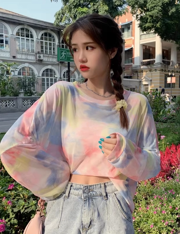 Multicolored Candy Tie-Dye Long Sleeves T-Shirt | Kun - NCT