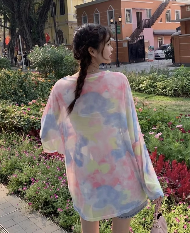 Multicolored Candy Tie-Dye Long Sleeves T-Shirt | Kun - NCT
