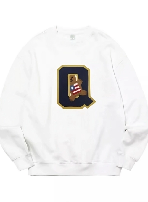 White Q Bear Sweatshirt | Felix - Stray Kids