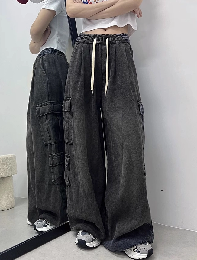 Black Wide Leg Cargo Pants | Danielle - NewJeans - Fashion