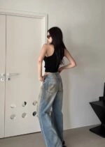 Blue Ragged Denim Jeans | Jungkook - BTS - Fashion Chingu