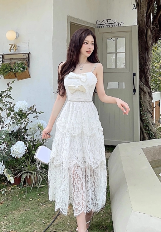 パーティードレス GANISONG Bridal Rosie Bow Dress White Designer fashion, Seoul-fully created | W Concept