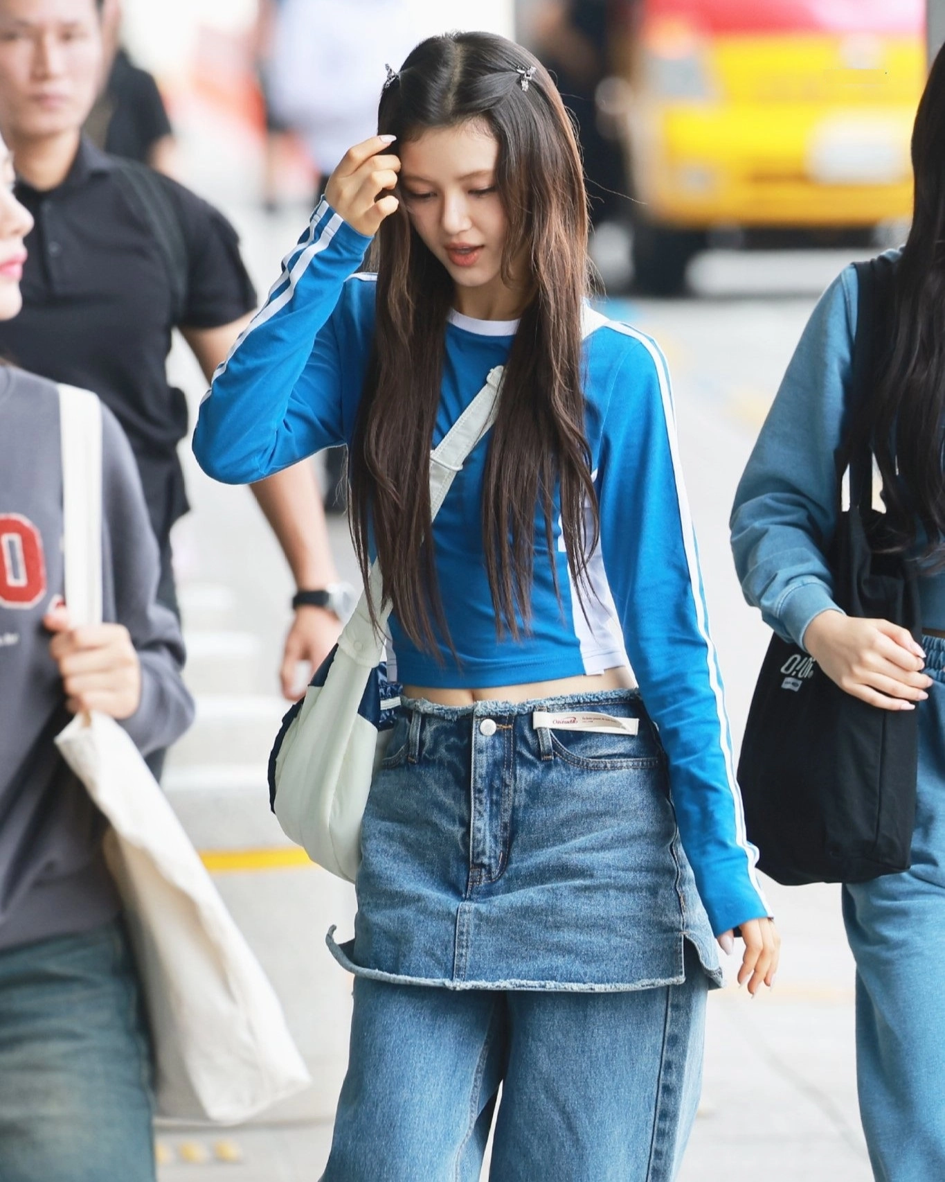 Blue Two-Pieces Illusion Jeans | Danielle - NewJeans - Fashion Chingu