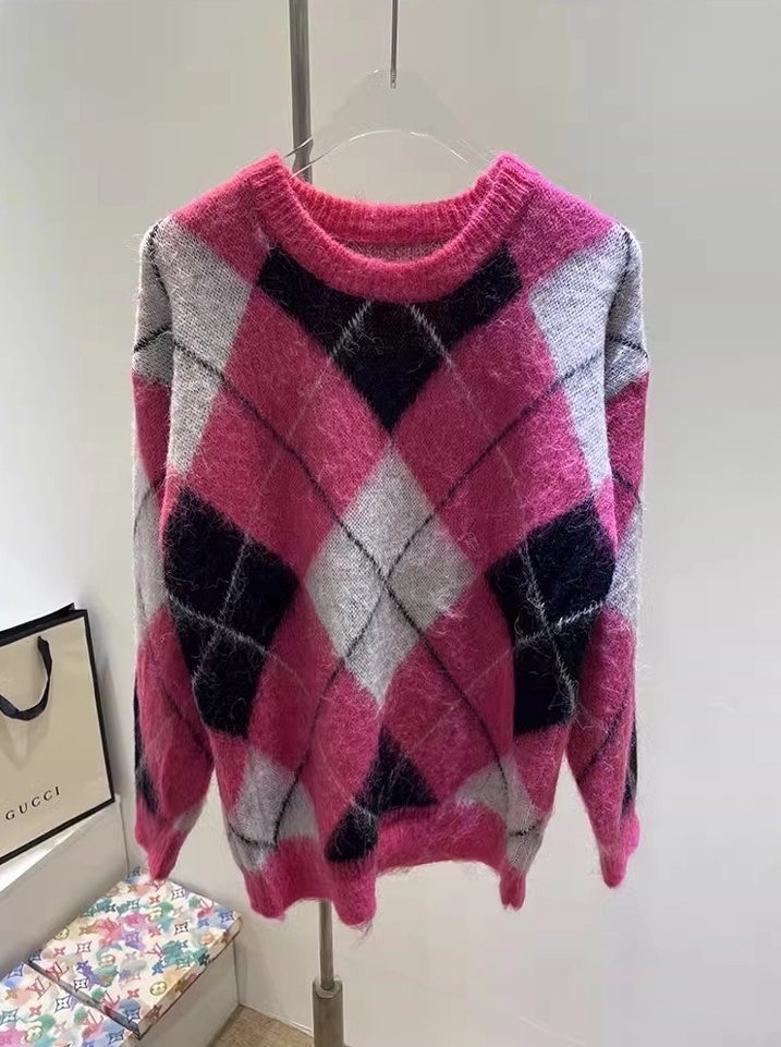 [GROVE]★24FW★韓国人気★STITCH ARGYLE SET Seaside Sweater | Wool and the Gang