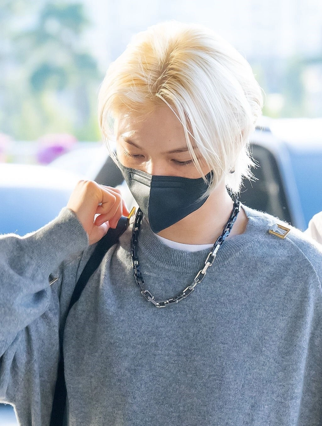 シーグリ 2022 フィリックス Silver Square Chain Necklace | Felix - Stray Kids - Fashion