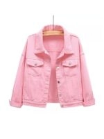 Pink Cropped Denim Jacket | Wendy - Red Velvet - Fashion Chingu