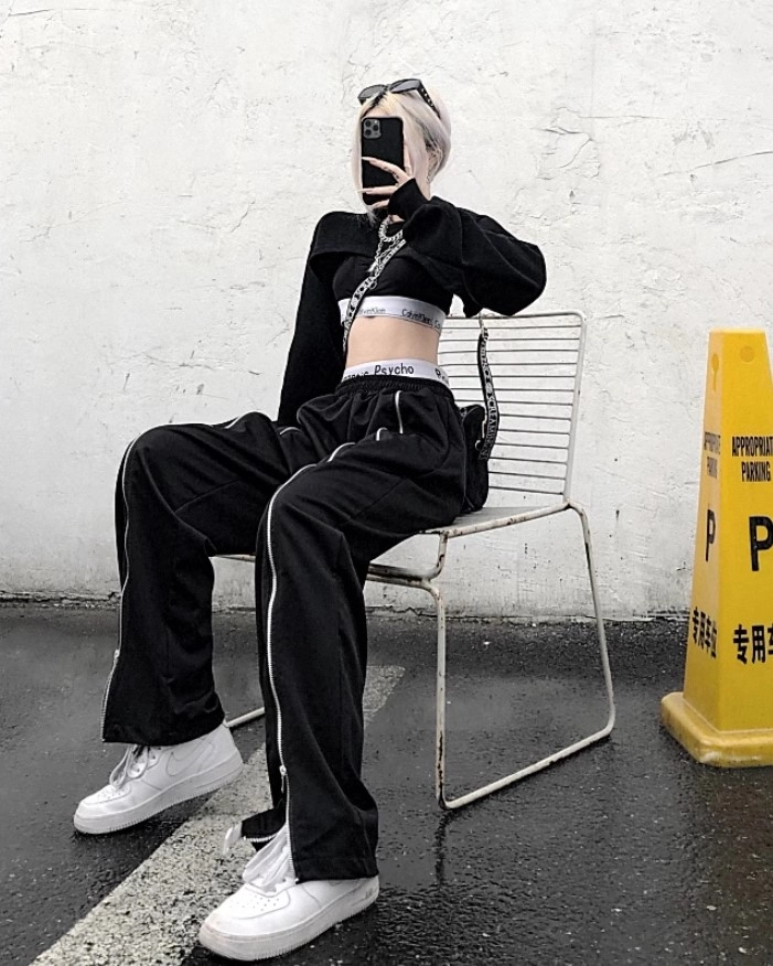 Black Full Front Zipper Pants | Jurin - XG - Fashion Chingu