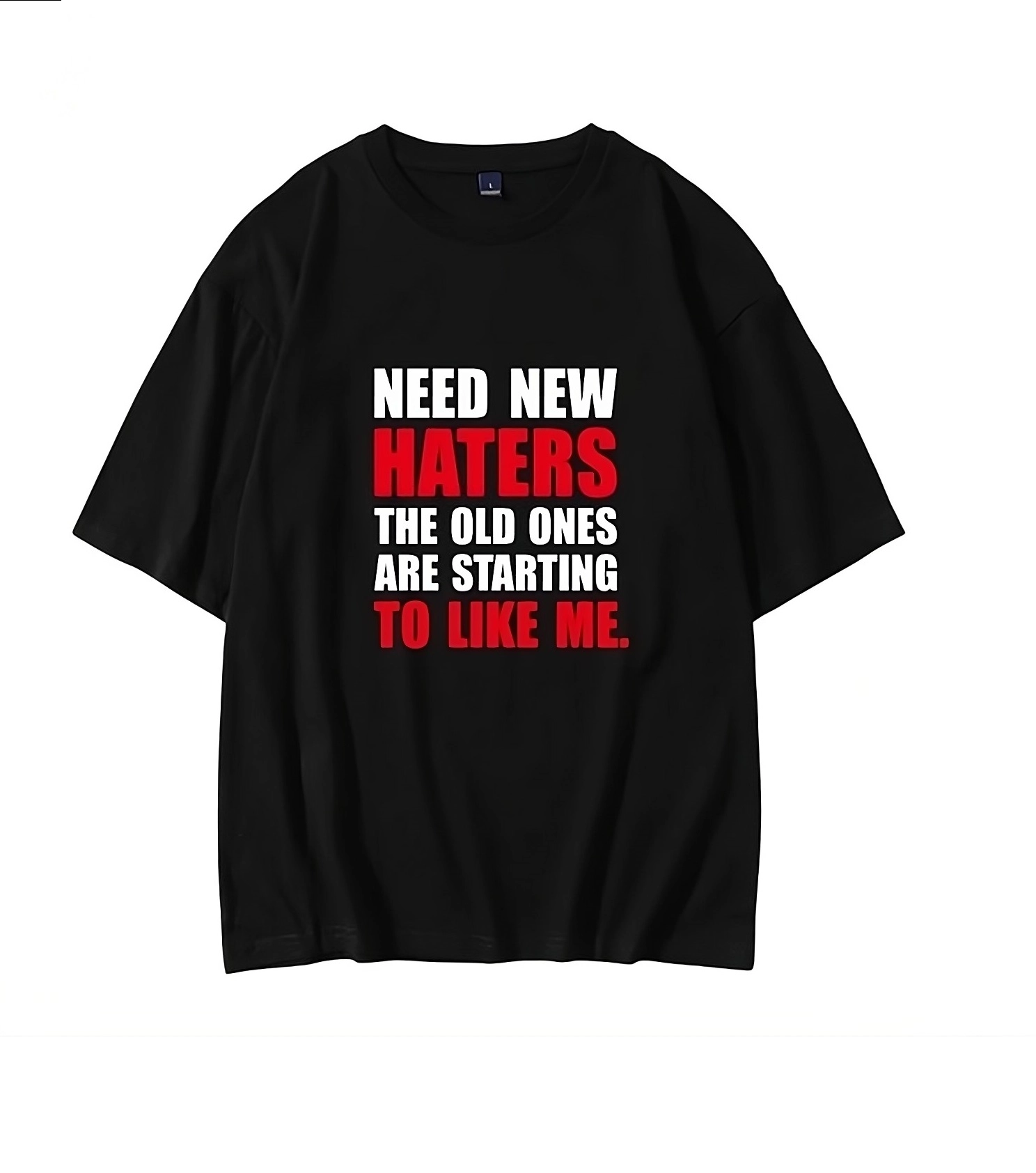 Black Need New Haters Print T-Shirt | Jungkook - BTS - Fashion Chingu