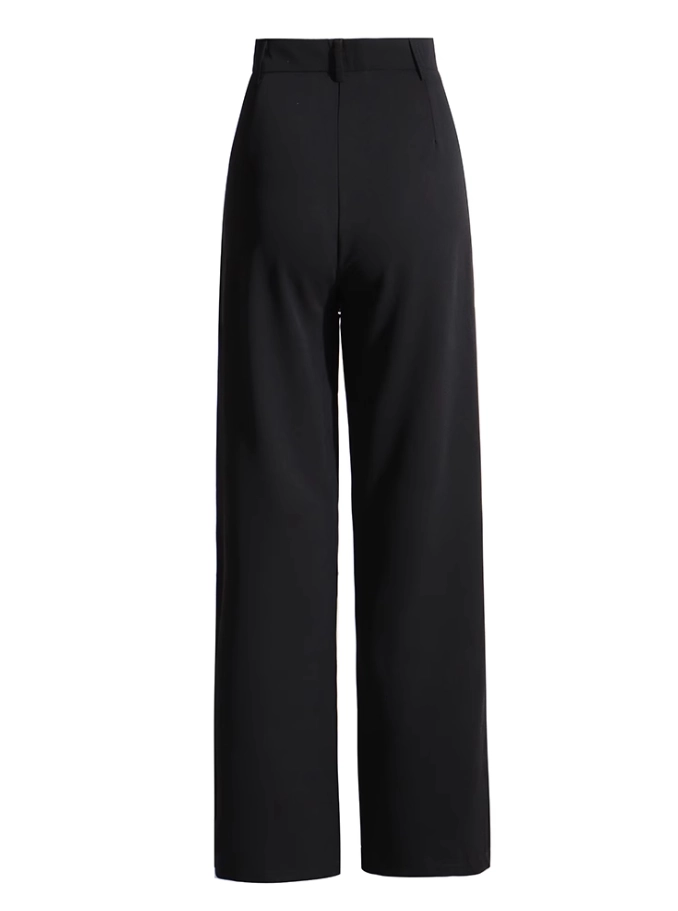 パンツ PARTIMENTO Curved cut wide chino pants black Curved Section Wide-Fit Chino Pants | UNIQLO US