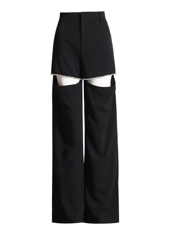 パンツ ODD STUDIO PIGMENT CUT-OFF STRING WIDE PANTS Designer fashion, Seoul-fully created | W Concept