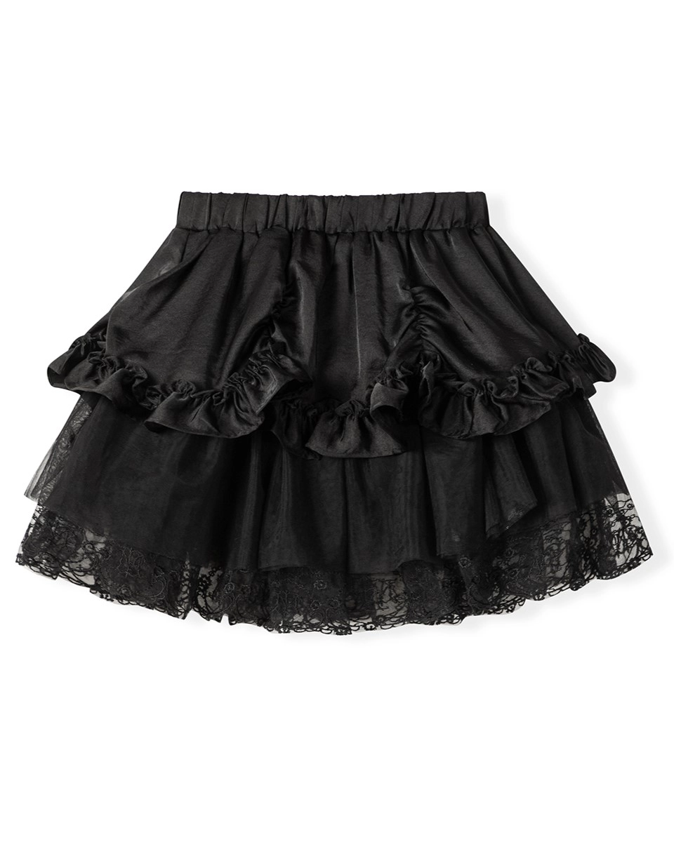 ＊韓国＊［VINVLE］Ruffle Frill Washer Skirt 2color Shirred Ruffle Mini Skirt CJ423 - Korean Women's Fashion