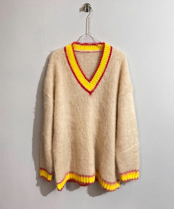 【2plan】Robben Mohair Deki V-neck Knit Lovely Sweater Kit – We Are Knitters