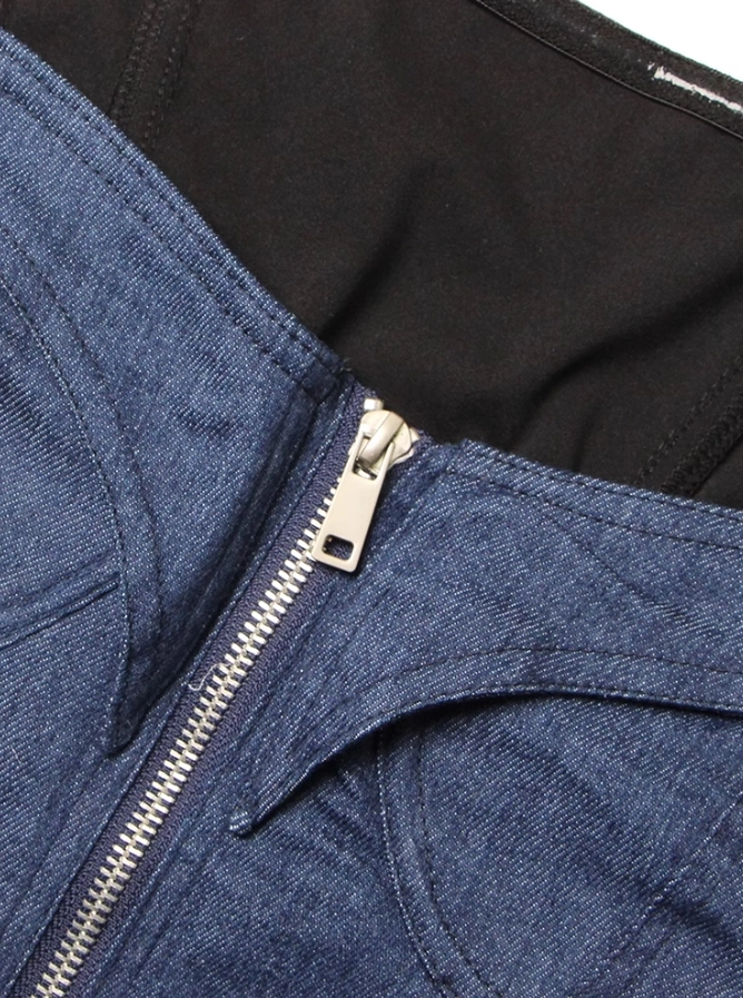 Blue Bustier Denim-Style Jumpsuit | Karina - Aespa - Fashion