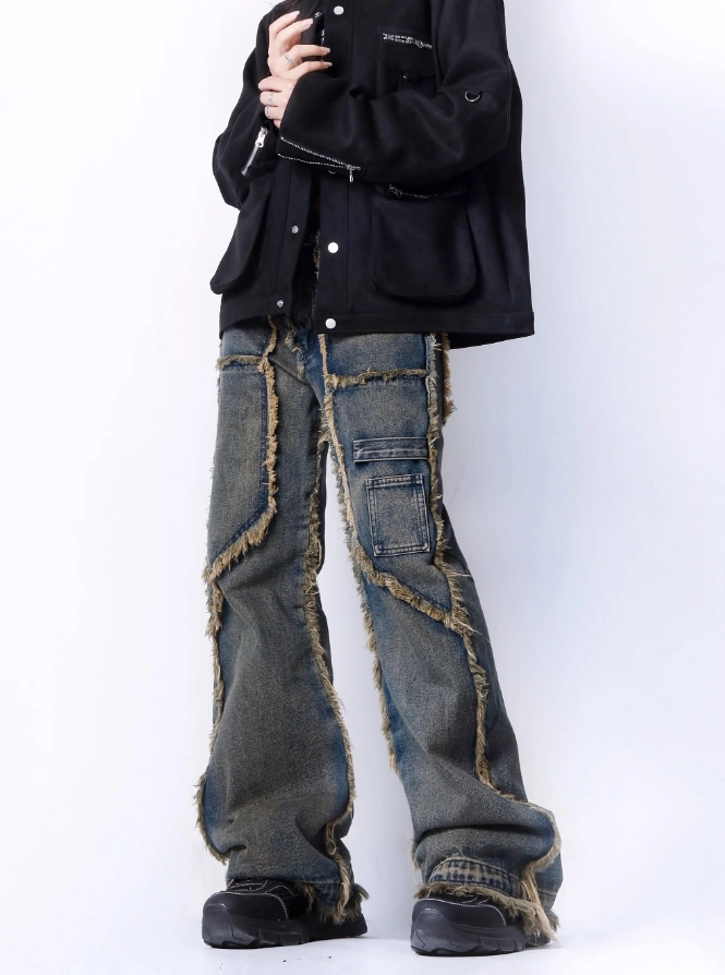 Blue Tassel Linings Jeans | Jay - Enhypen - Fashion Chingu