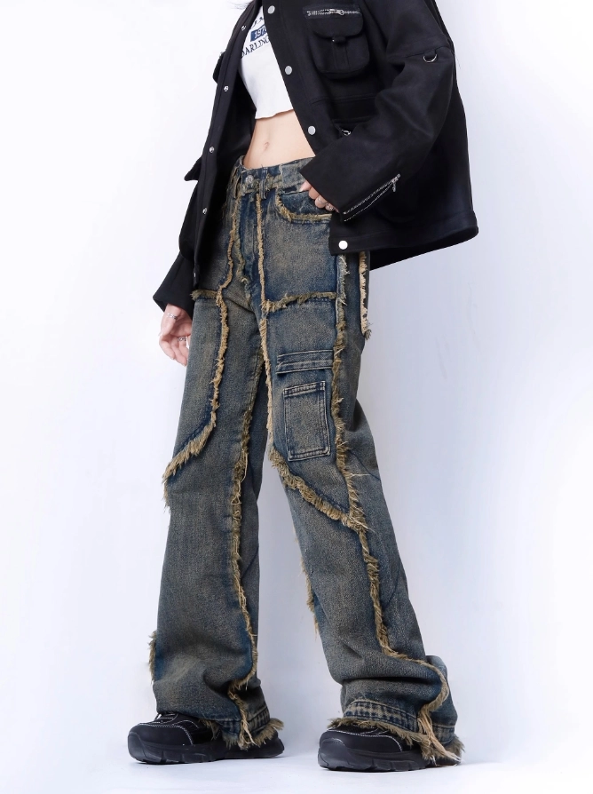 Blue Tassel Linings Jeans | Jay - Enhypen - Fashion Chingu