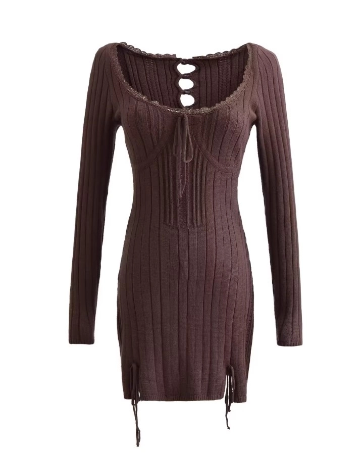 ワンピース Wendy lace up long dress AM1457 Petite 