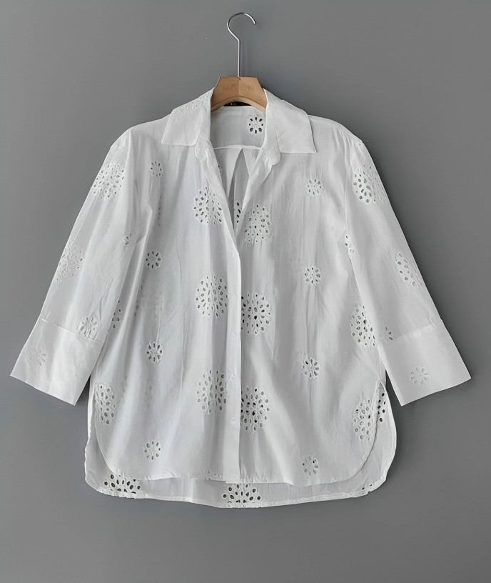 【GRAVER】Dot Smile Embroidery White Clip Check Shirt Jacket Sketchbook – billytshop