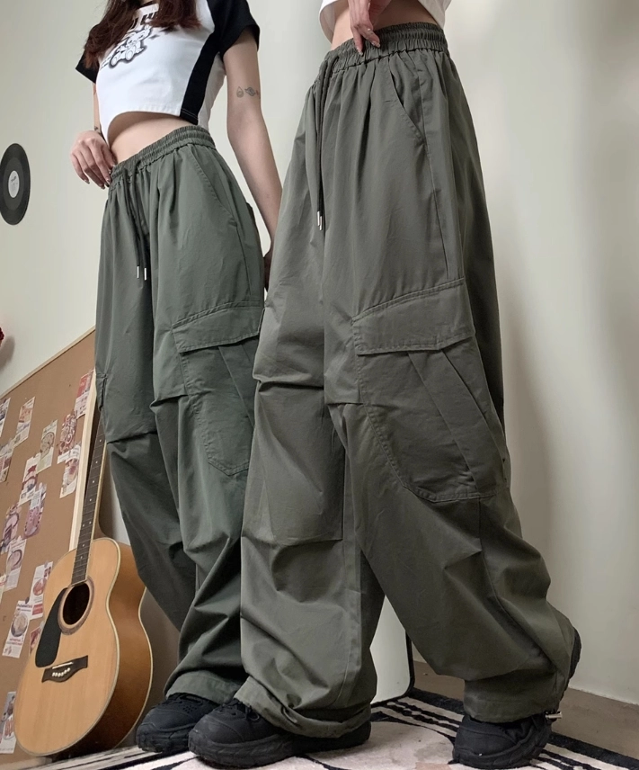 Green Side Pocket Oversized Pants | Jeongin - Stray Kids